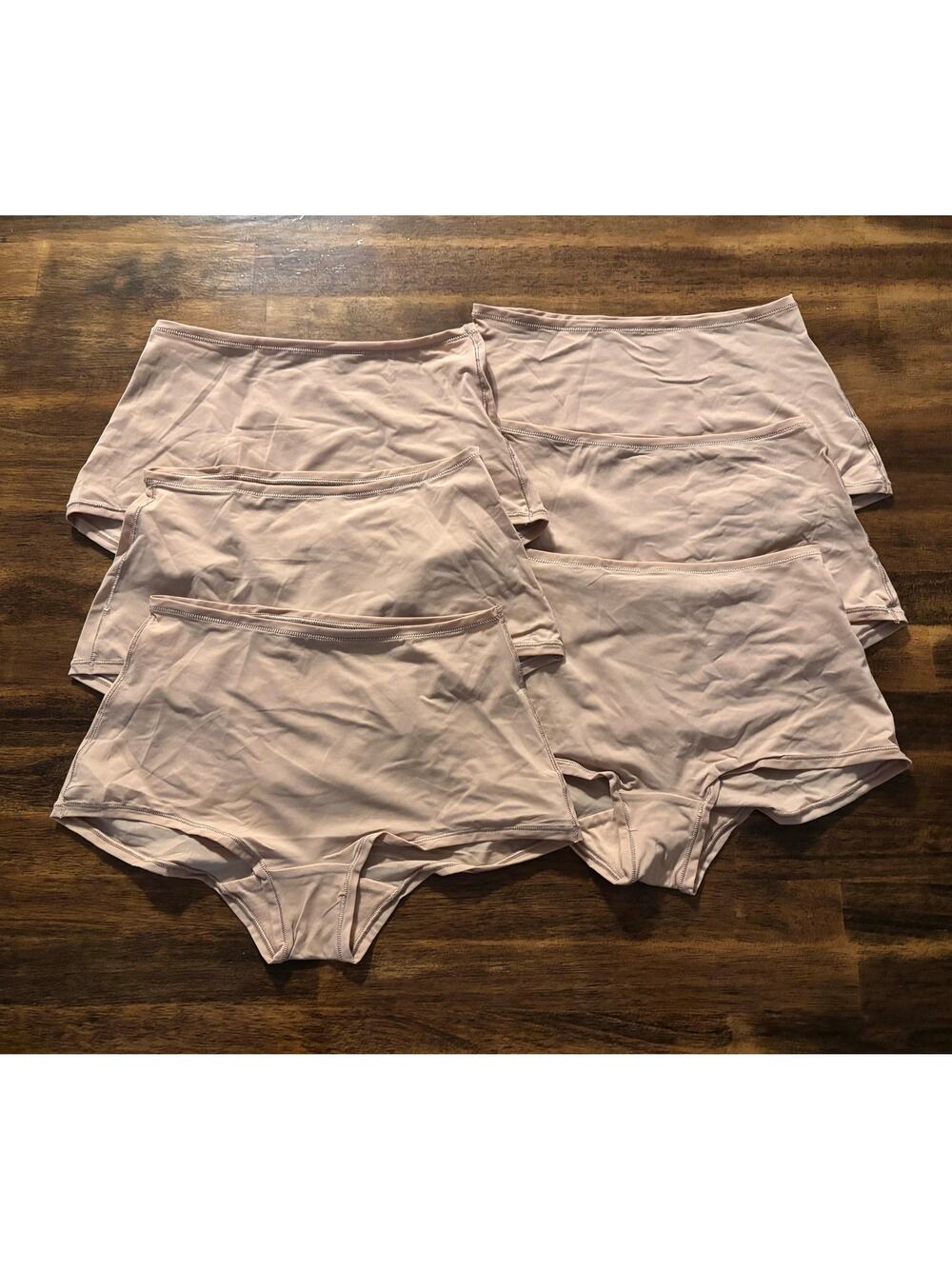 Set of 6 Quince Small Second Skin Panties Lightweight Hipster Cheeky Boyshort